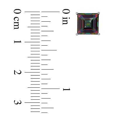 Stella Grace Exotic Green Topaz 10k White Gold Stud Earrings