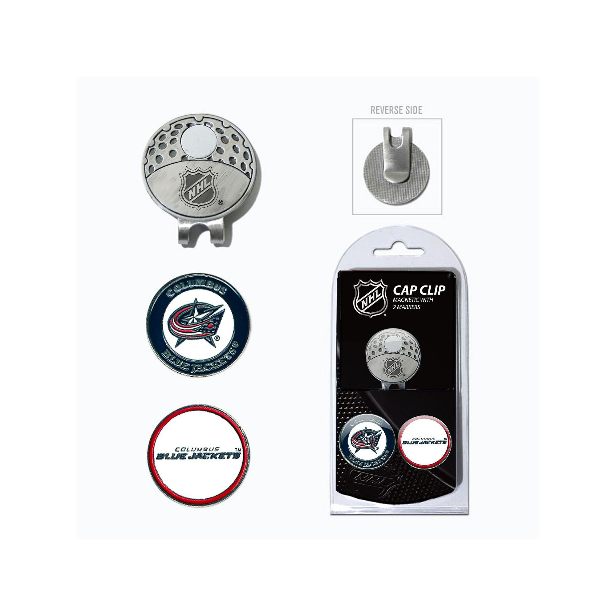 Team Golf Columbus Blue Jackets Cap Clip & Magnetic Ball Markers