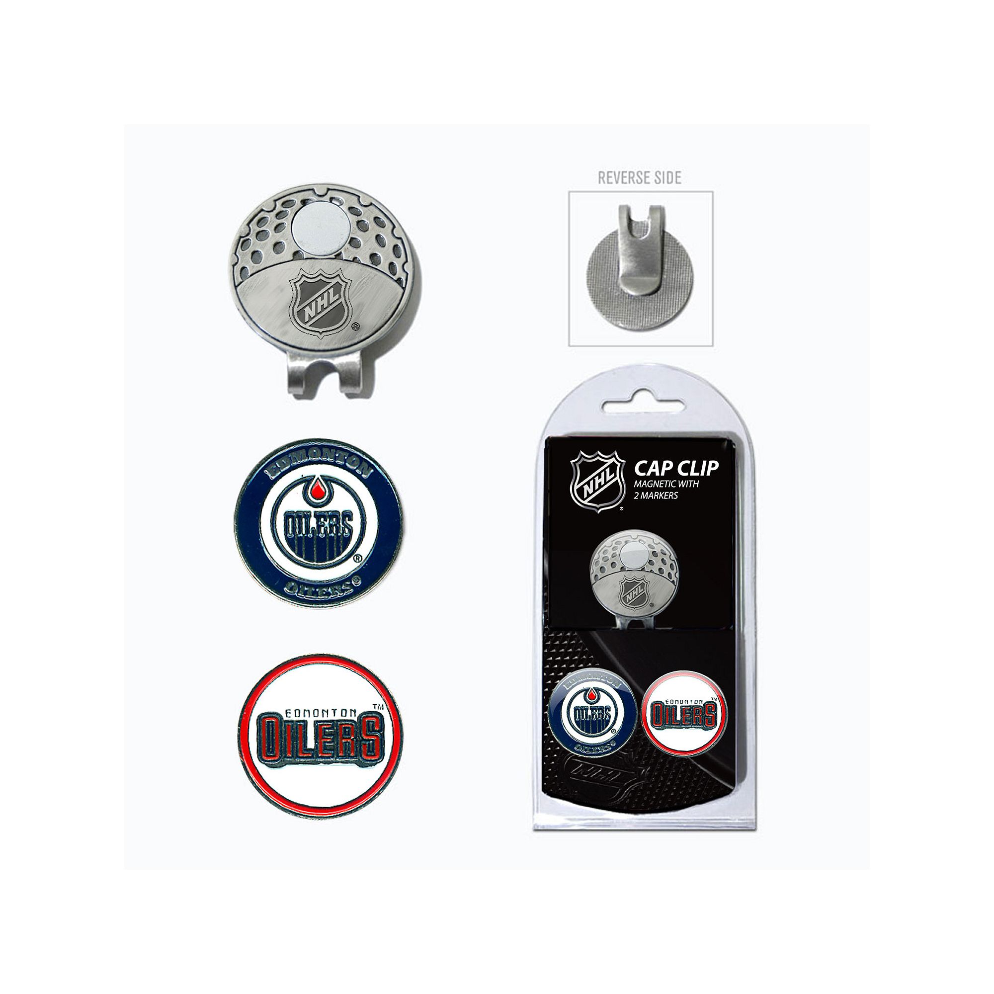 Team Golf Edmonton Oilers Cap Clip & Magnetic Ball Markers, Oil Team