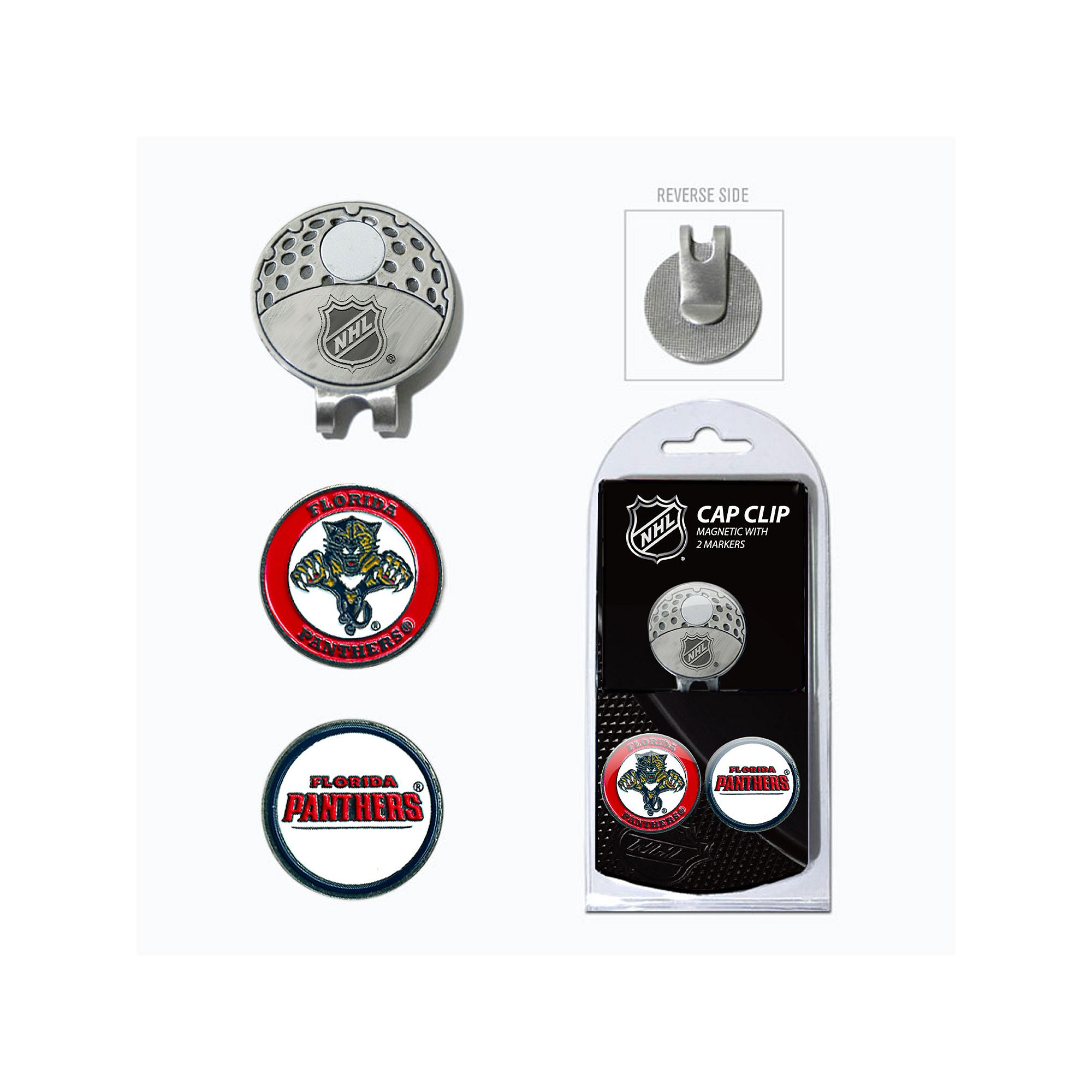 Team Golf Florida Panthers Cap Clip & Magnetic Ball Markers, Pnt Team