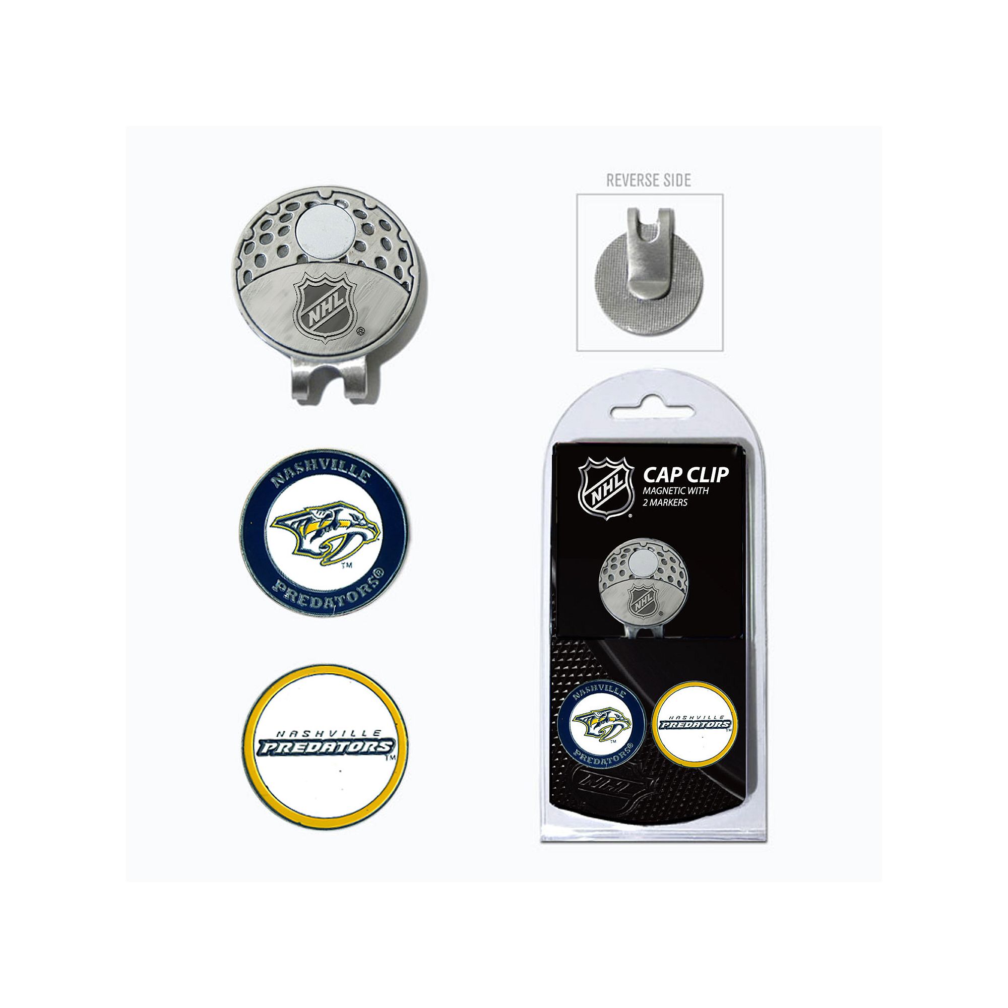 Team Golf Nashville Predators Cap Clip & Magnetic Ball Markers, Pdt Team