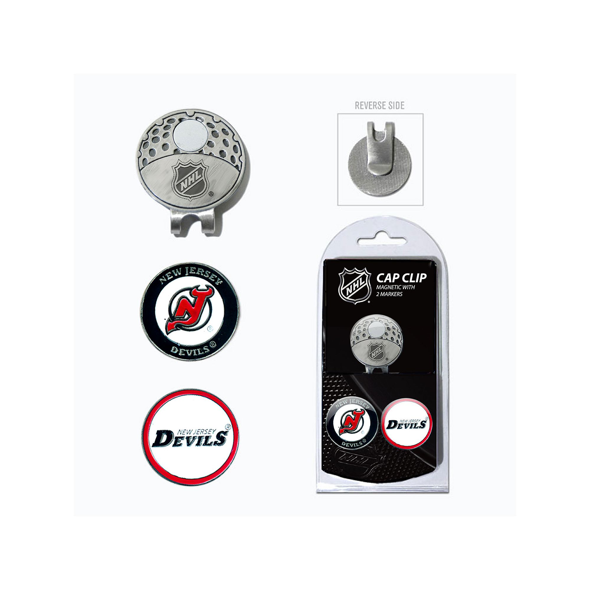 Team Golf New Jersey Devils Cap Clip & Magnetic Ball Markers, Dev Team