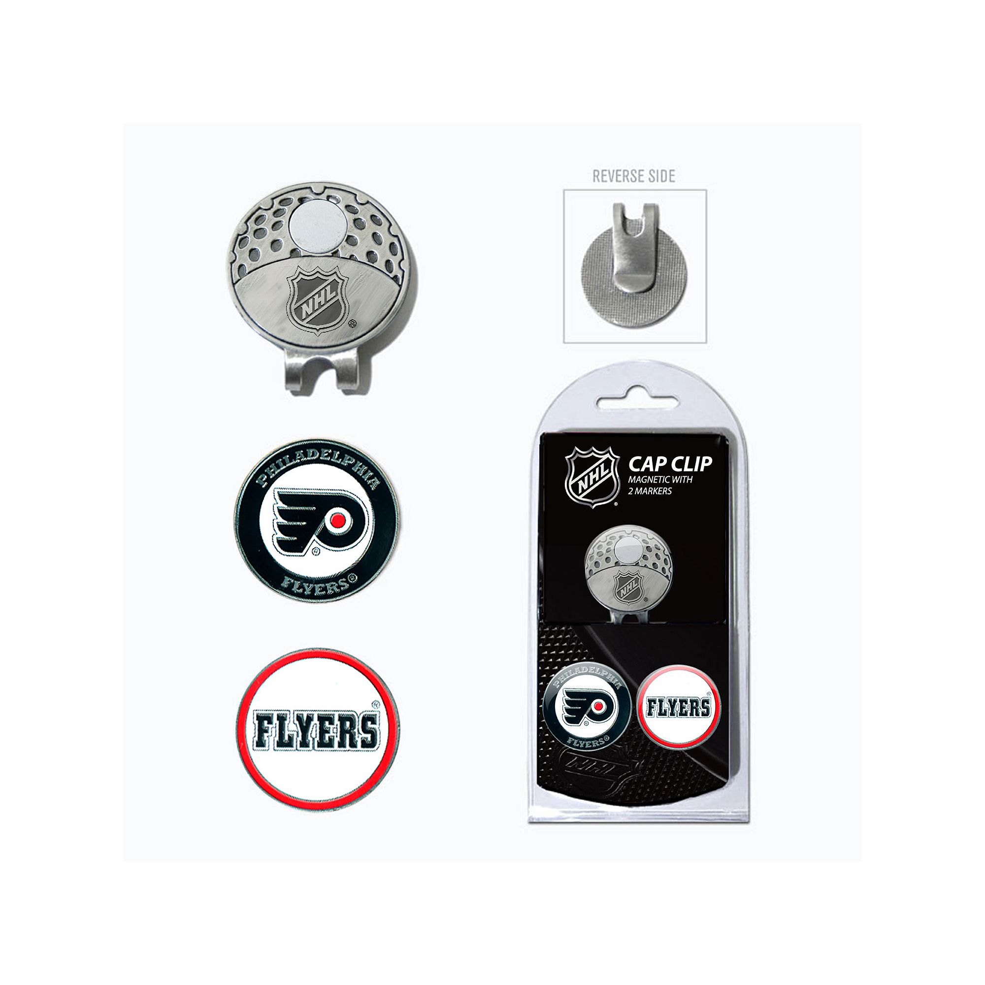 Team Golf Philadelphia Flyers Cap Clip & Magnetic Ball Markers, Fly Team