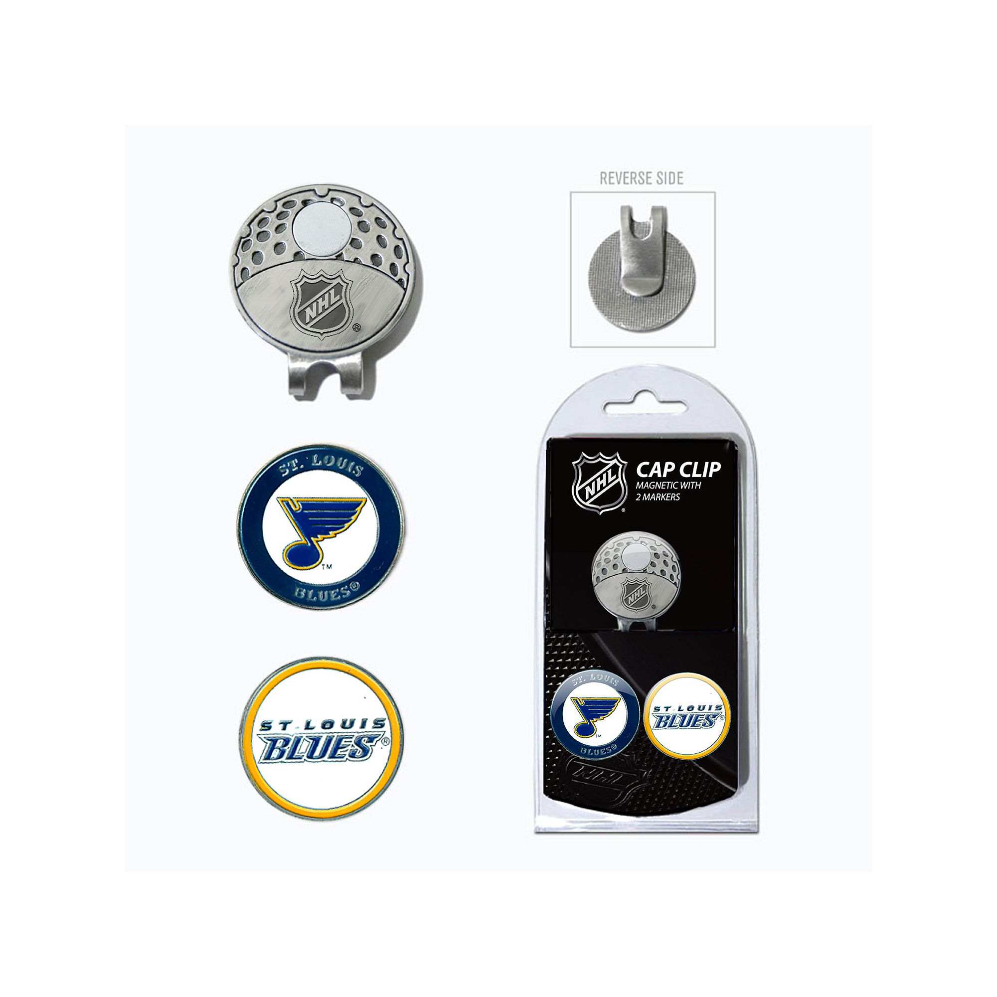 Team Golf St. Louis Blues Cap Clip & Magnetic Ball Markers