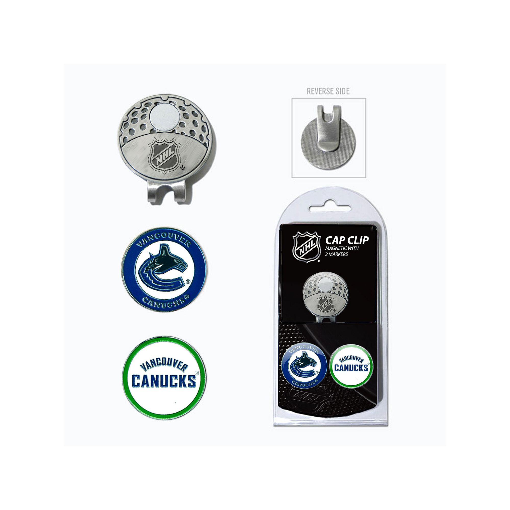 Team Golf Vancouver Canucks Cap Clip & Magnetic Ball Markers, Cnk Team