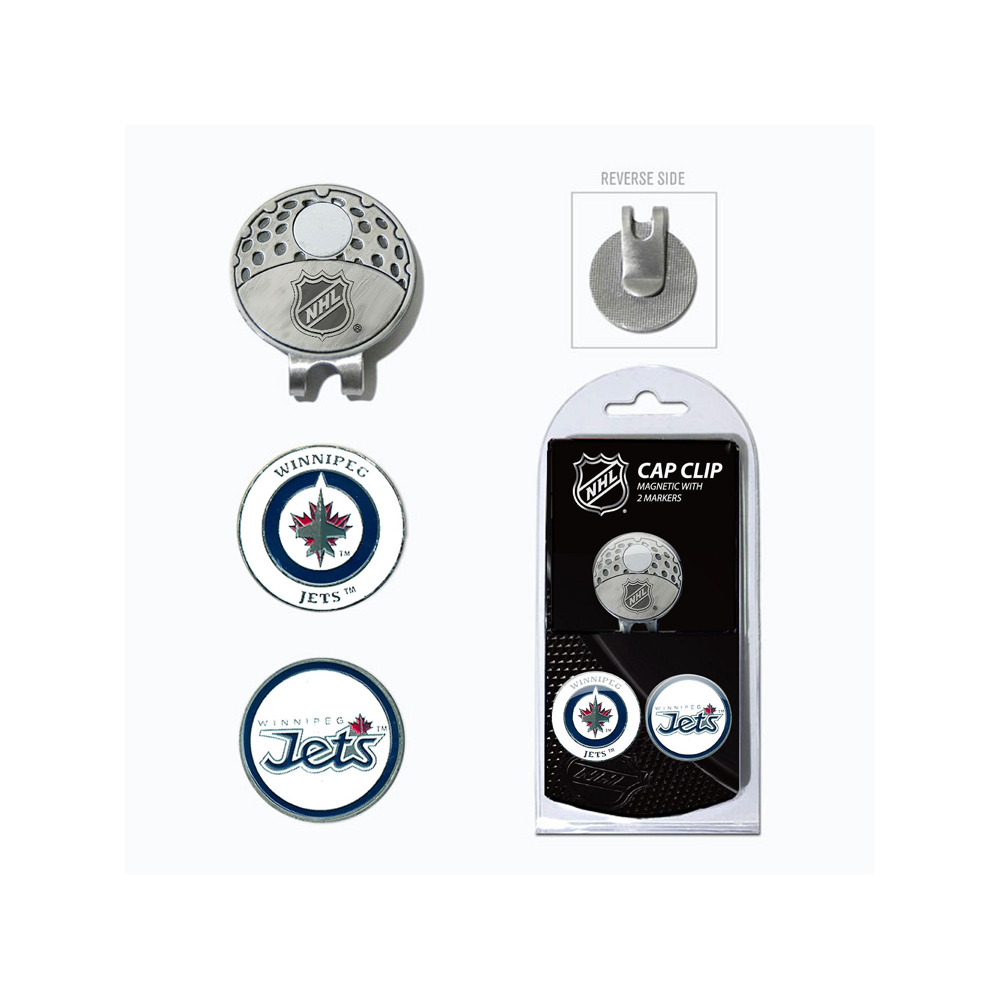 Team Golf Winnipeg Jets Cap Clip & Magnetic Ball Markers, Jts Team