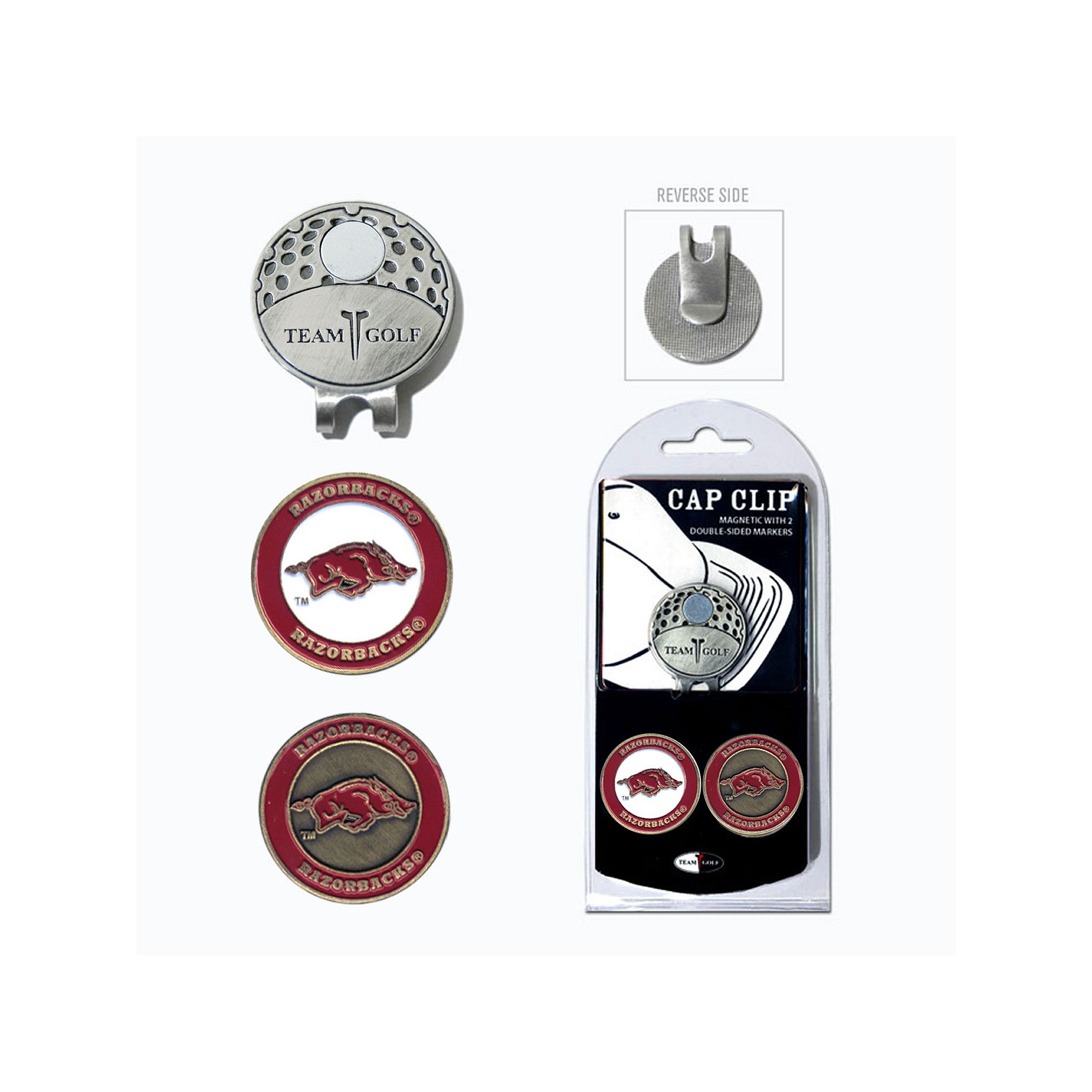 Team Golf Arkansas Razorbacks Cap Clip & Magnetic Ball Markers