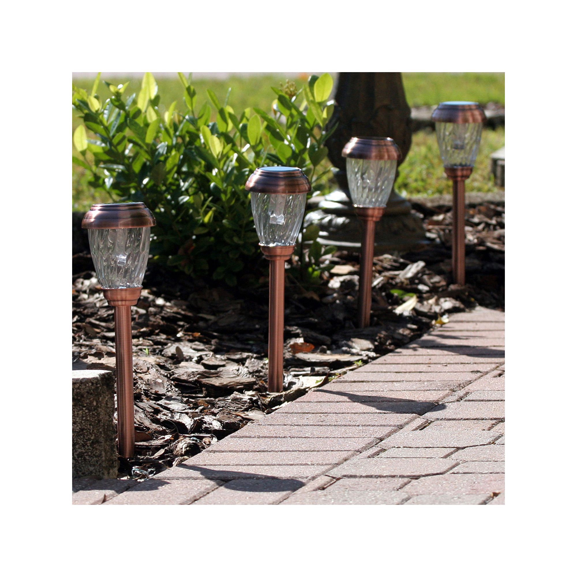 Smart Solar Charleston Outdoor Pathway Light 6-piece Set, Brown