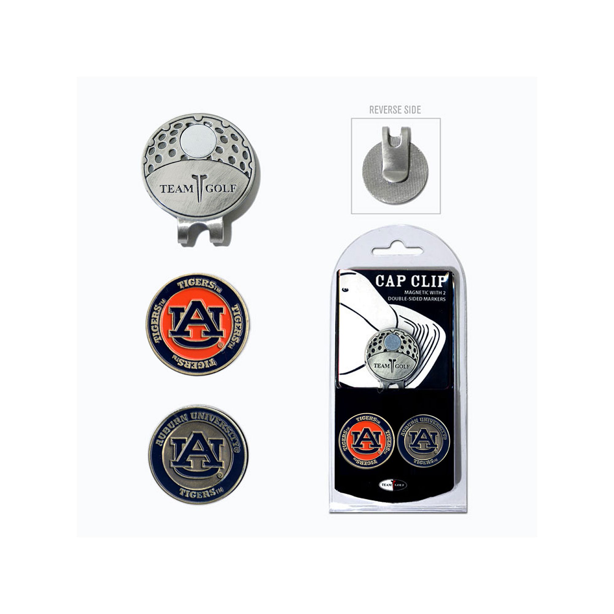 Team Golf Auburn Tigers Cap Clip & Magnetic Ball Markers