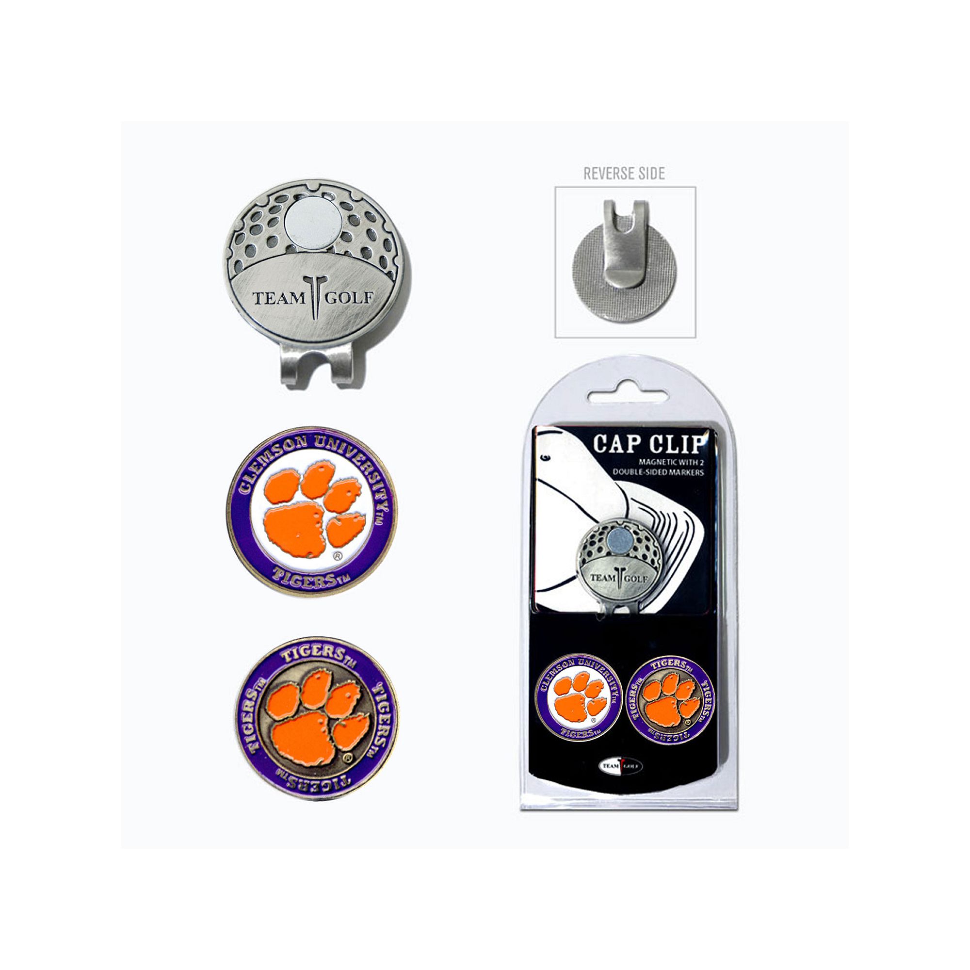 Team Golf Clemson Tigers Cap Clip & Magnetic Ball Markers