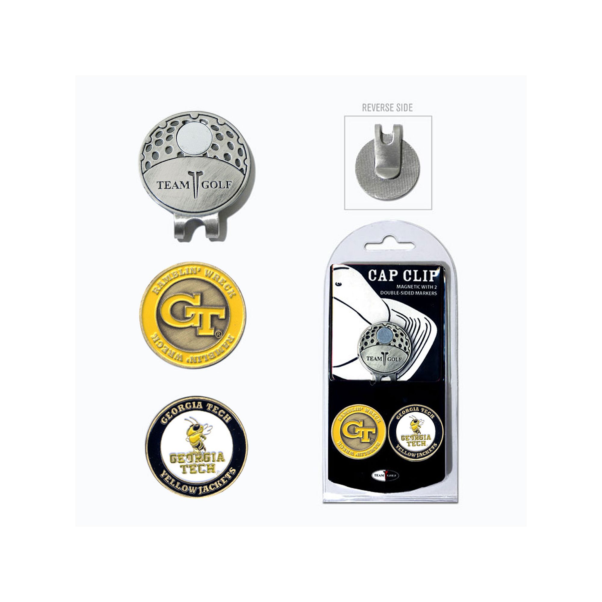 Team Golf Georgia Tech Yellow Jackets Cap Clip & Magnetic Ball Markers