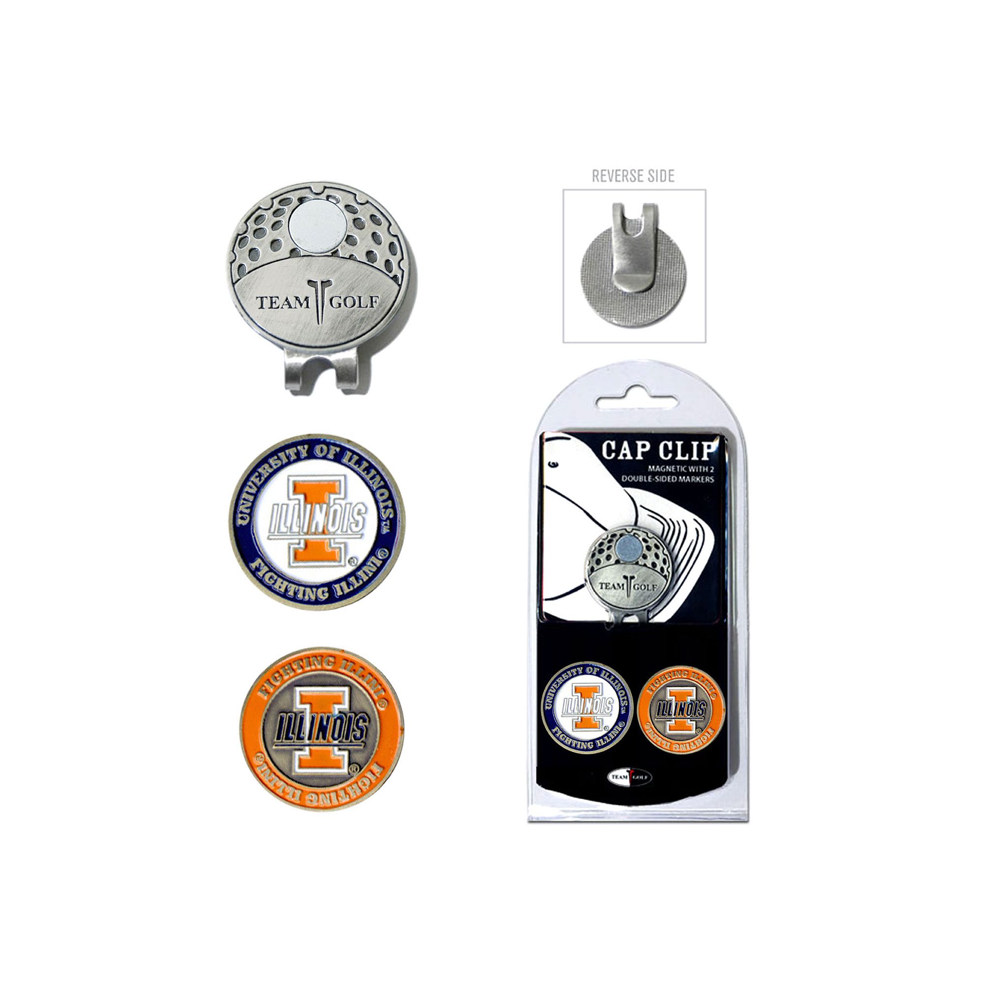 Team Golf Illinois Fighting Illini Cap Clip & Magnetic Ball Markers