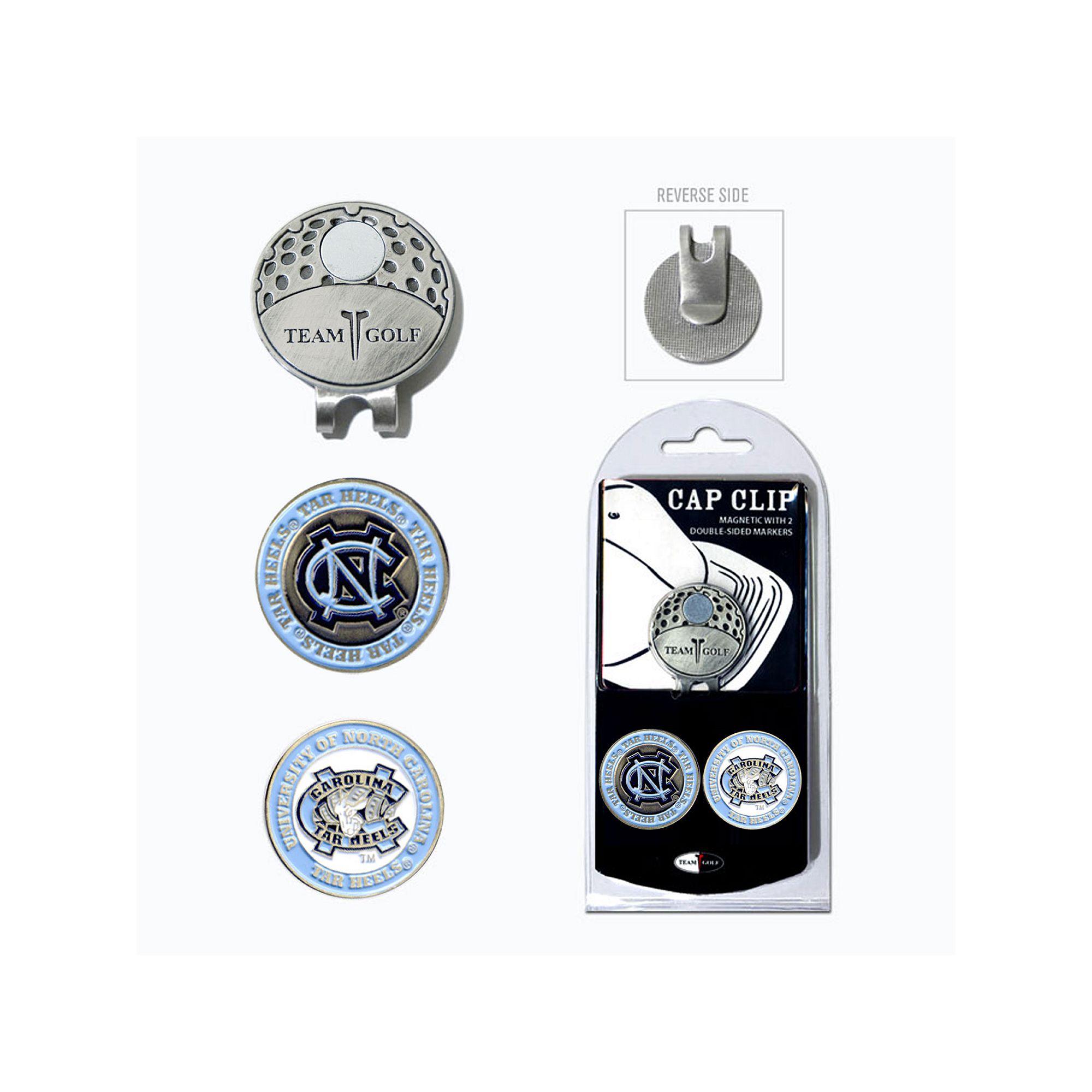Team Golf North Carolina Tar Heels Cap Clip & Magnetic Ball Markers