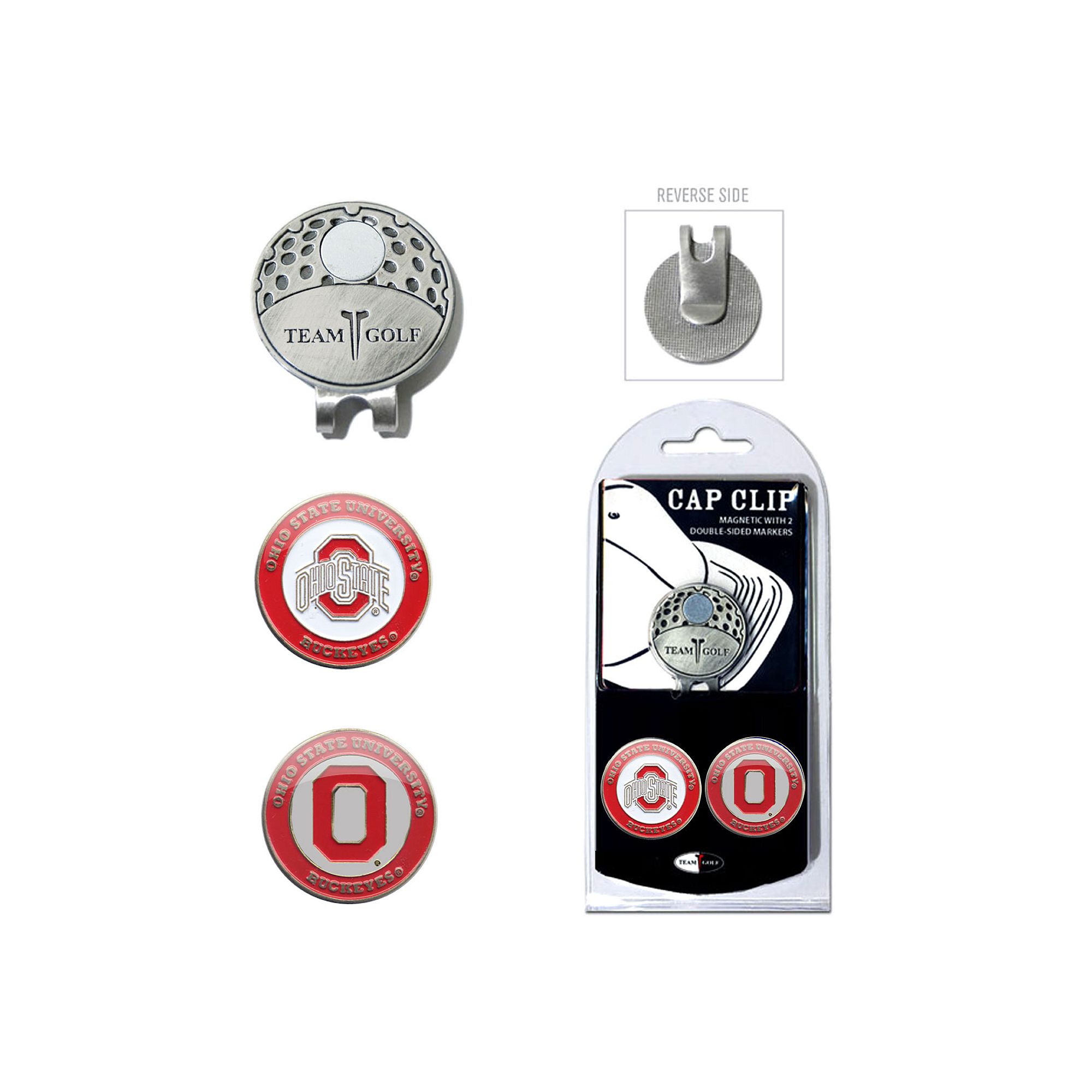 Team Golf Ohio State Buckeyes Cap Clip & Magnetic Ball Markers