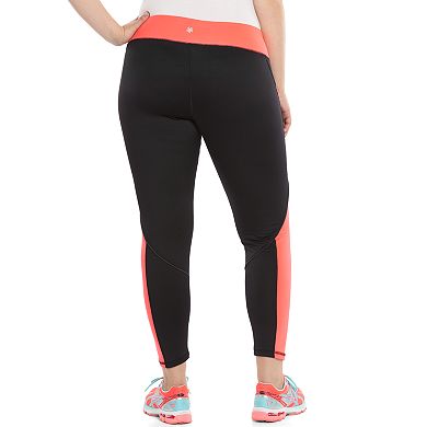Plus Size Tek Gear® Pieced Fleece-Lined Workout Leggings