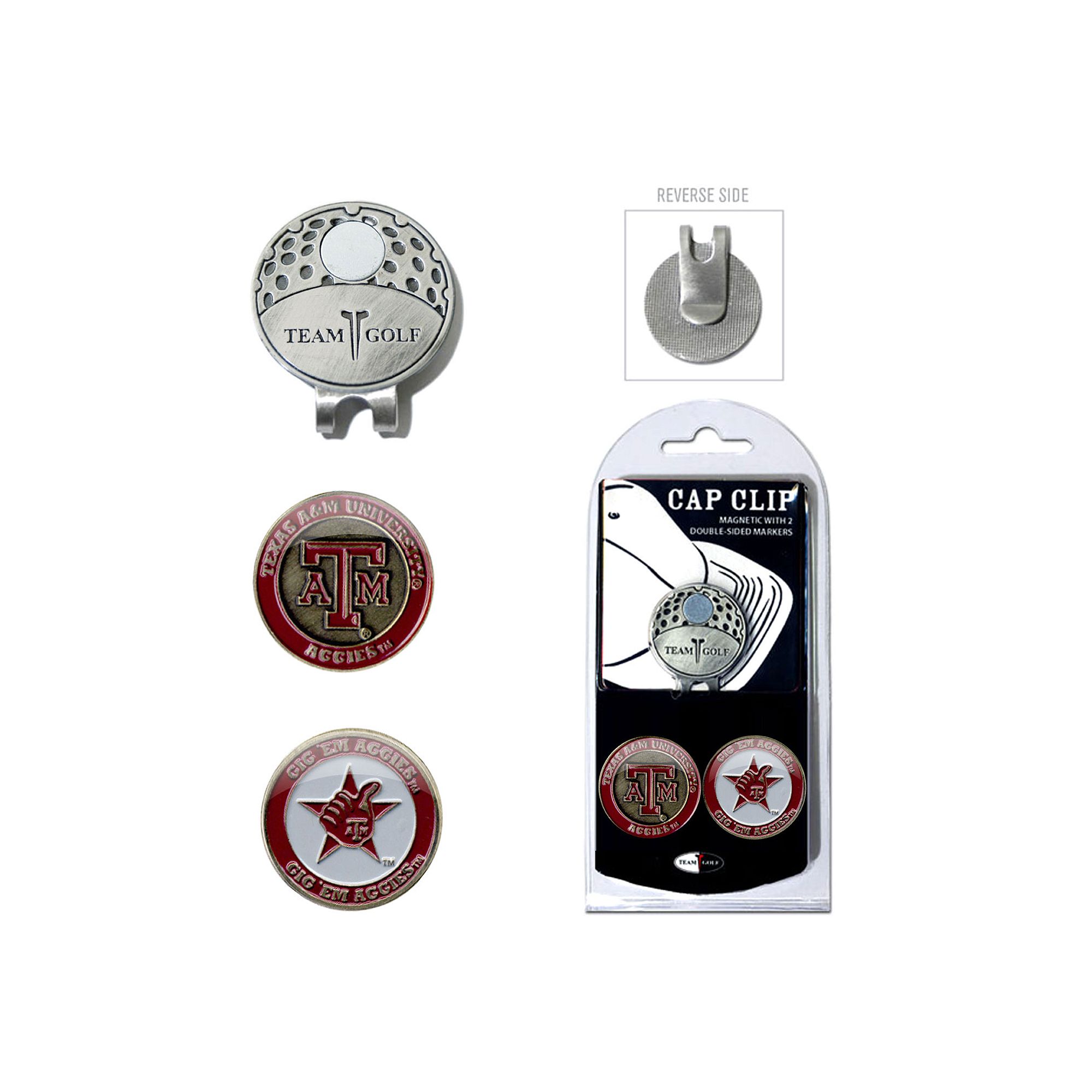 Team Golf Texas A&M Aggies Cap Clip & Magnetic Ball Markers
