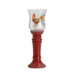 Elements 15-in. Rooster Hurricane Candleholder