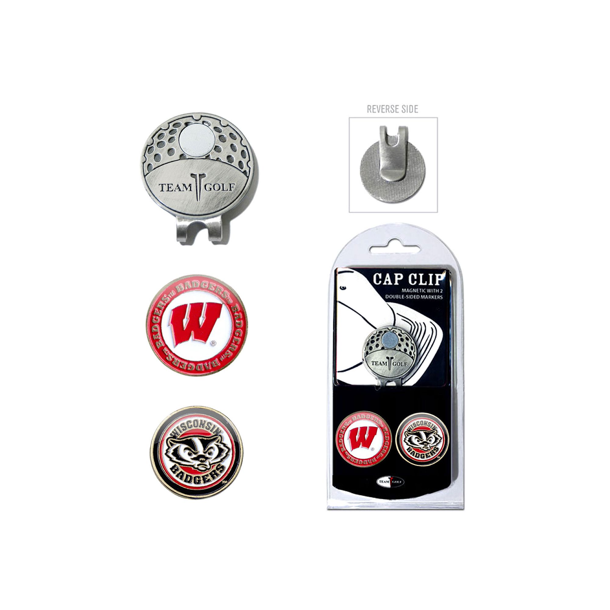 Team Golf Wisconsin Badgers Cap Clip & Magnetic Ball Markers