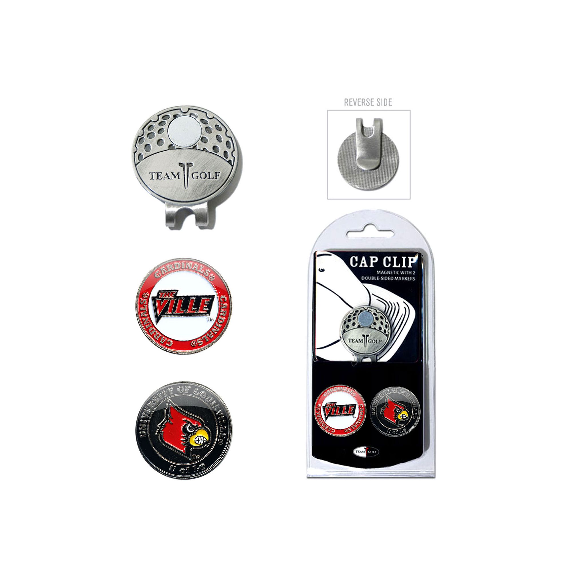 Team Golf Louisville Cardinals Cap Clip & Magnetic Ball Markers