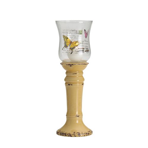 Elements 15-in. Butterfly Hurricane Candleholder