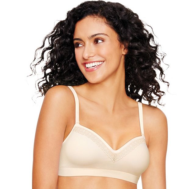 Hanes Ultimate ComfortFlex Fit T-Shirt Natural Lift Wirefree Bra 