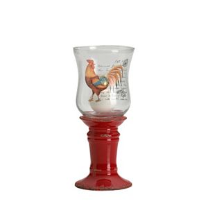 Elements 11-in. Rooster Hurricane Candleholder