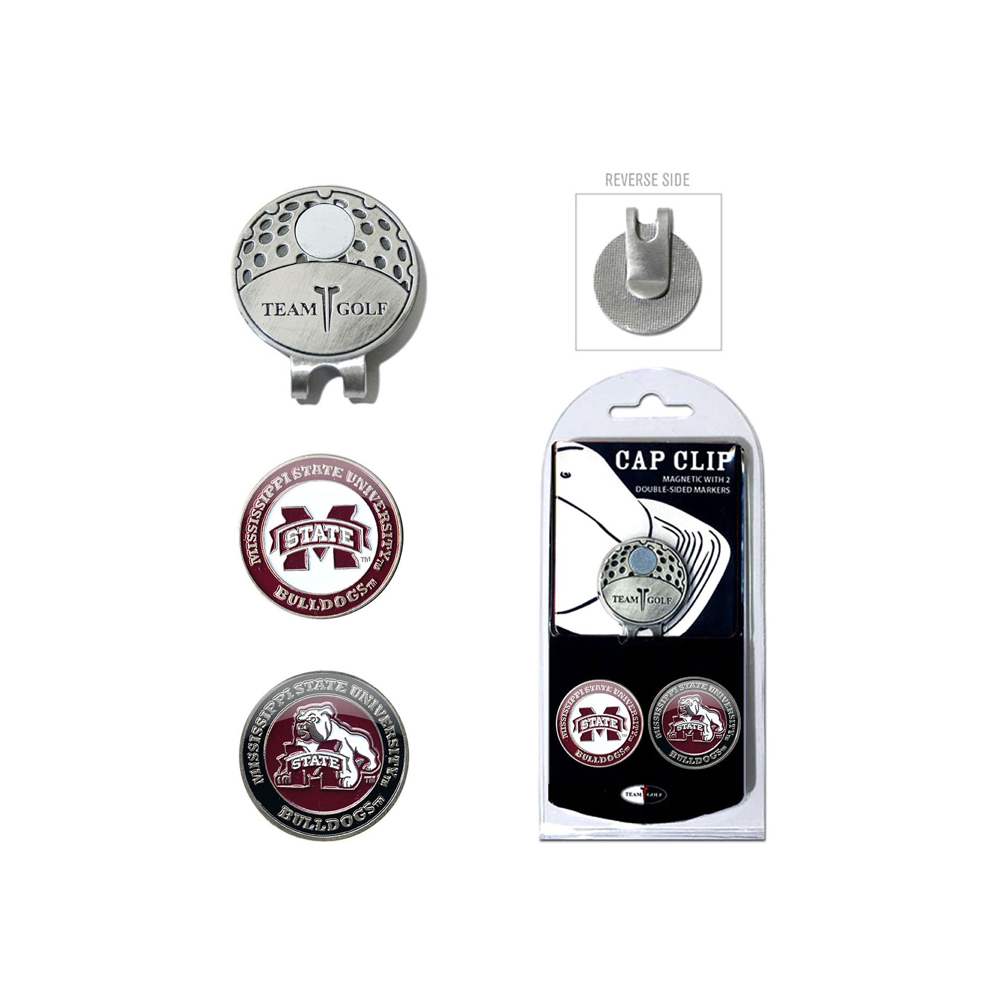 Team Golf Mississippi State Bulldogs Cap Clip & Magnetic Ball Markers, Mst 