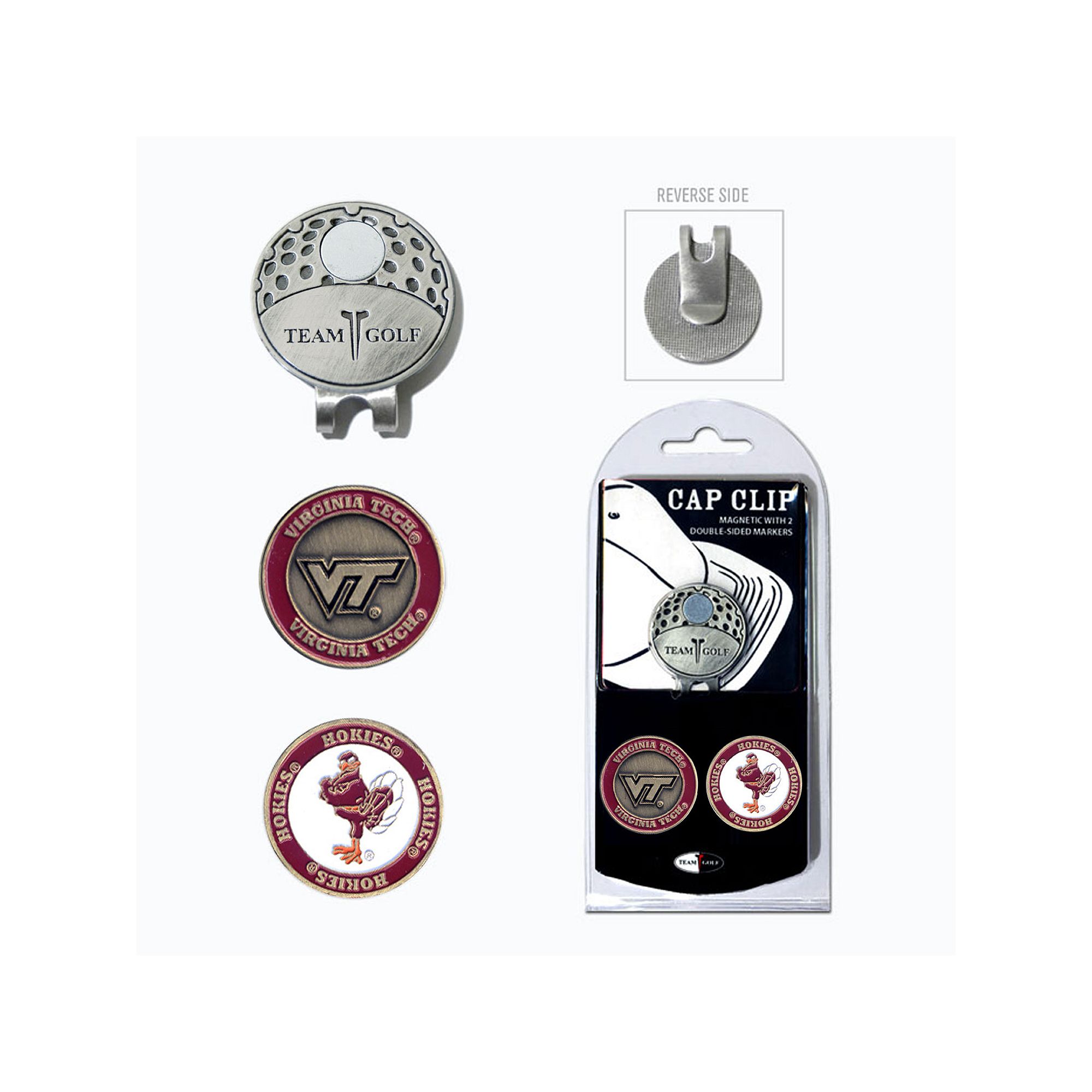 Team Golf Virginia Tech Hokies Cap Clip & Magnetic Ball Markers