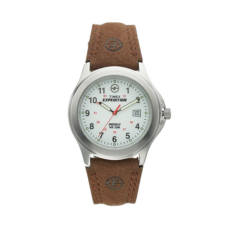 UPC 048148443815 product image for Timex® Men's Expedition Field Leather Watch - T443819J, Brown | upcitemdb.com
