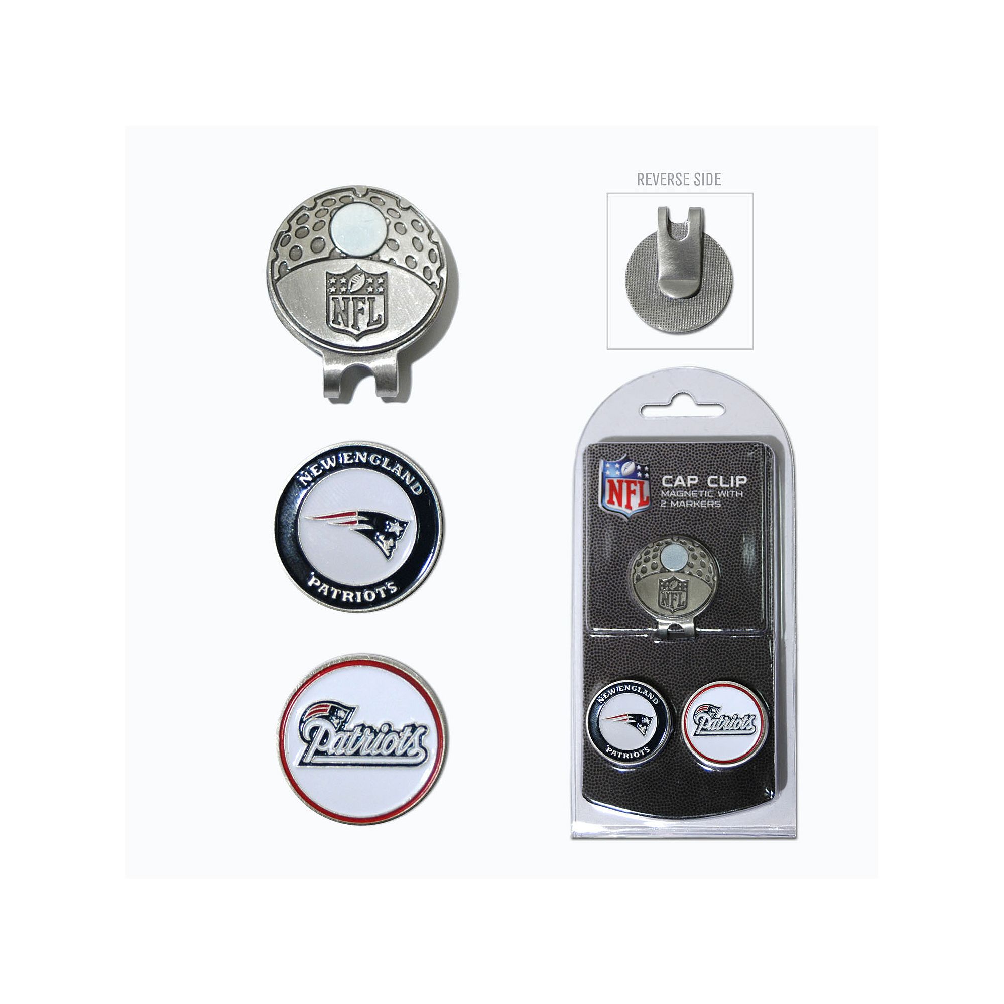 Team Golf New England Patriots Cap Clip & Magnetic Ball Markers