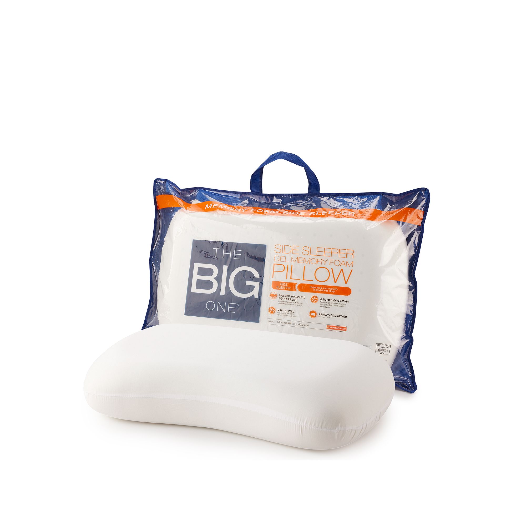The Big One® Gel Memory Foam Side Sleeper Pillow, White