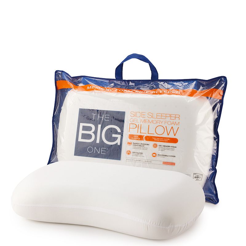The Big One Gel Memory Foam Side Sleeper Pillow, White, Standard