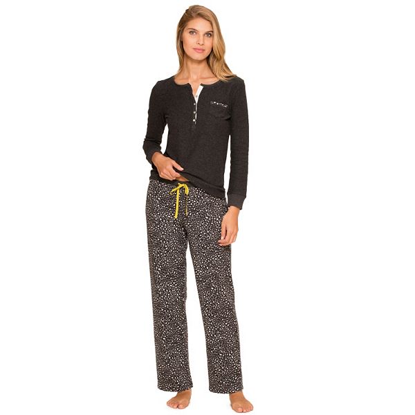 Women's Cuddl Duds Pajamas: Cabin Cozy Thermal Pajama Set