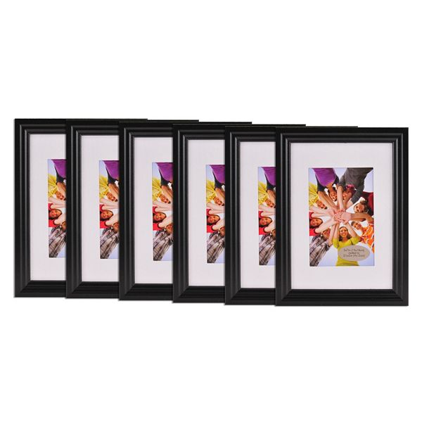 6piece Collage 5" x 7" Matted Wood Frame Set