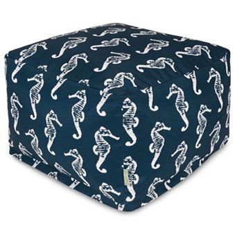 Majestic Home Goods Seahorse Indoor Outdoor Large Ottoman
