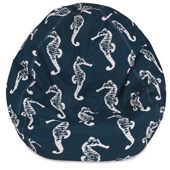 Majestic Home Goods Sea Horse Small Indoor Outdoor Bean Bag