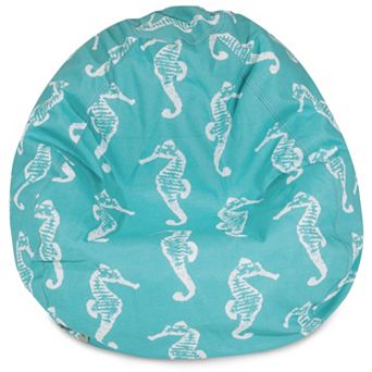 Majestic Home Goods Sea Horse Small Indoor Outdoor Bean Bag
