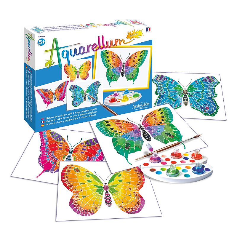Aquarellum Junior Butterfly Paint Set by SentoSphere USA, Multicolor