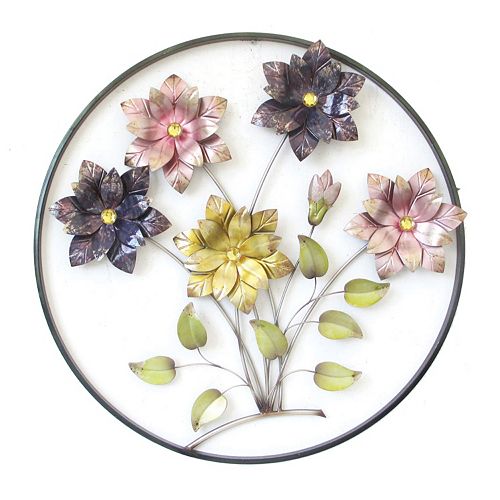 Flowers Circle Wall Decor