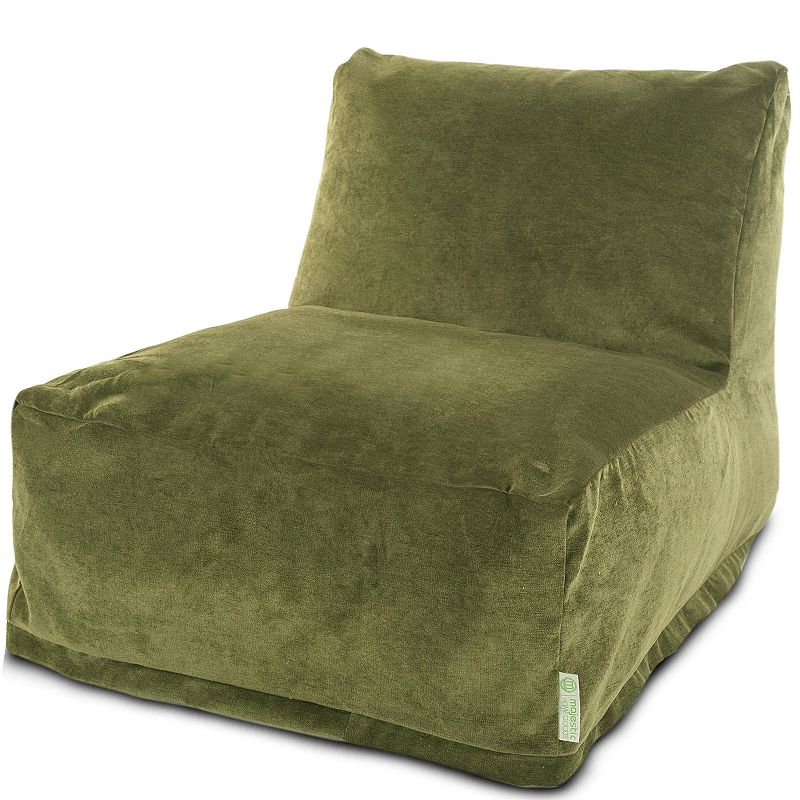 Majestic Home Goods Villa Bean Bag Chair Lounger, Green, Pouf
