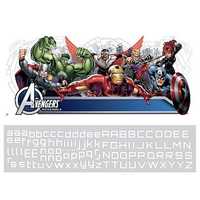Marvel Avengers Assemble Personalized Headboard Peel & Stick Wall Decals