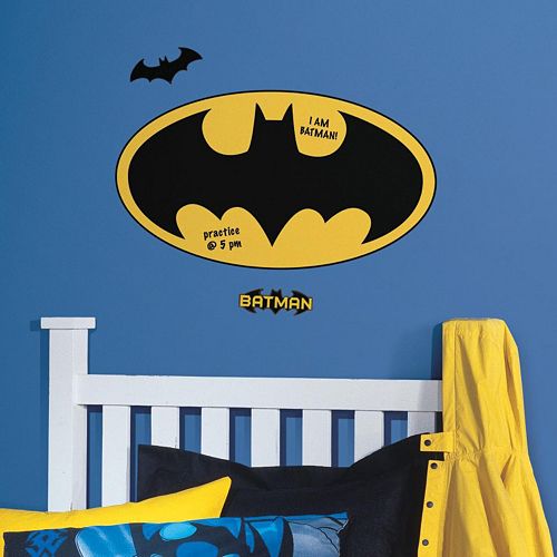 Batman Logo Dry Erase Peel & Stick Giant Wall Decals