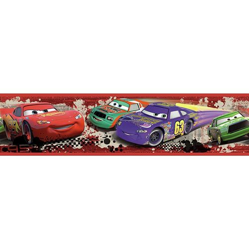 Disney / Pixar Cars ”Piston Cup Racing” Peel & Stick Border Wall Decal