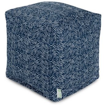 Majestic Home Goods Herringbone Indoor Outdoor Small Cube Ottoman