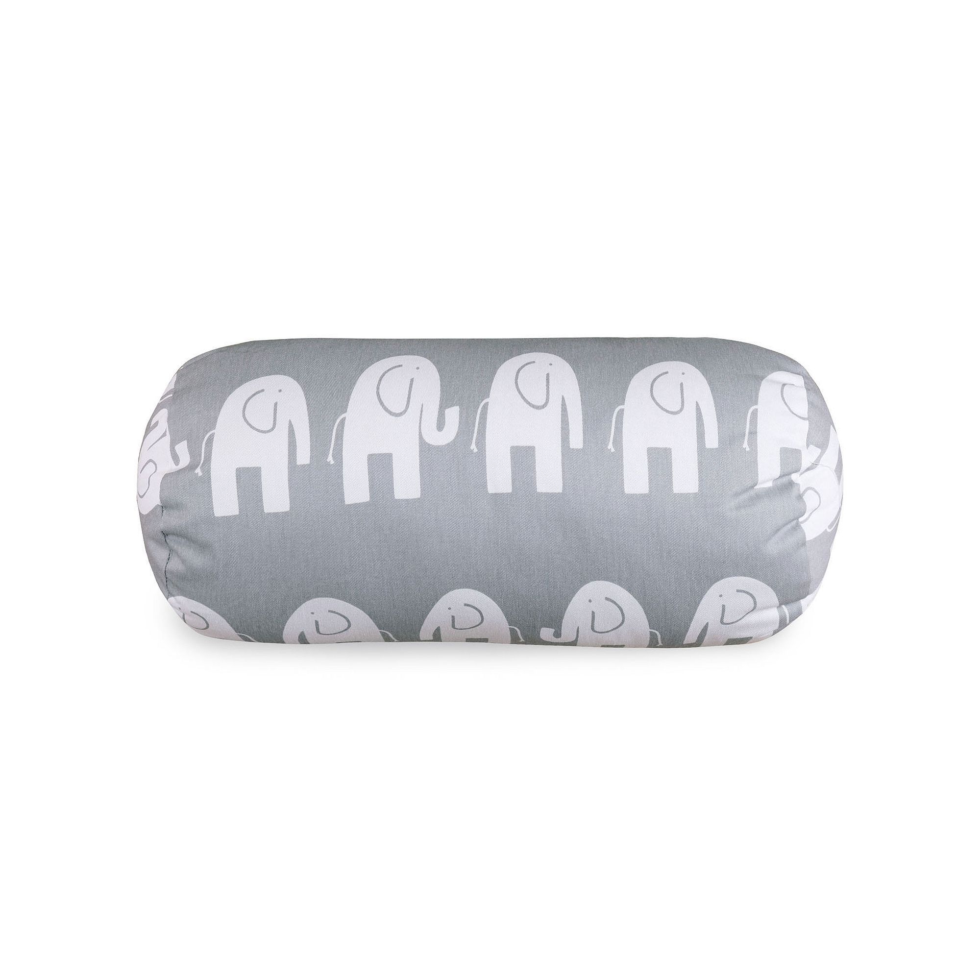 Majestic Home Goods Ellie Round Bolster Pillow, Gray
