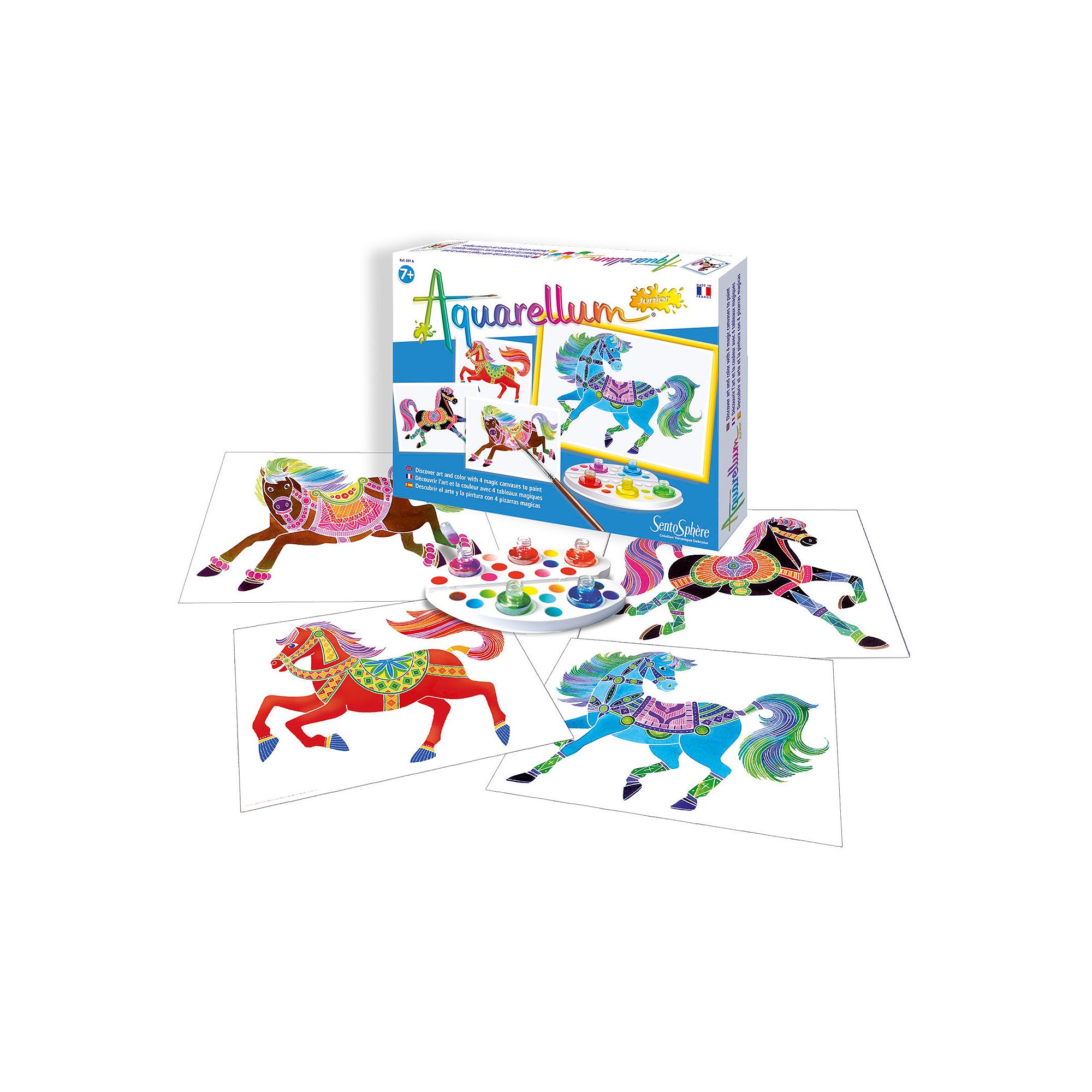 Aquarellum Junior Horses Paint Set by SentoSphere USA, Multi