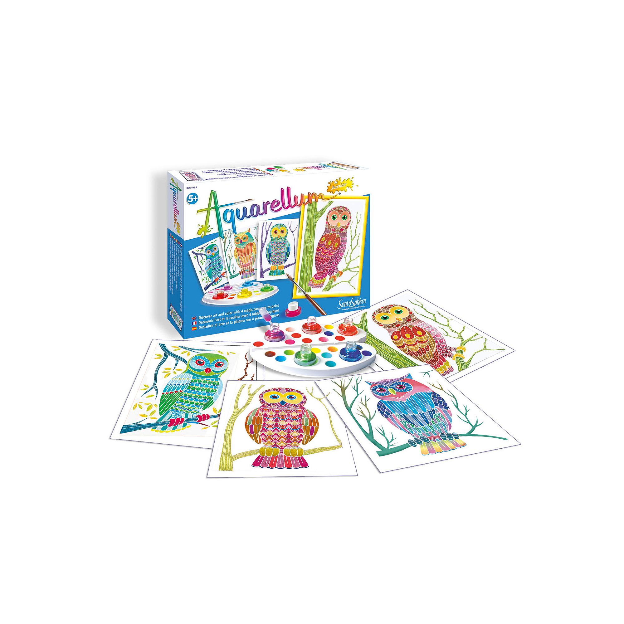 Aquarellum Junior Owls Paint Set by SentoSphere USA, Multi
