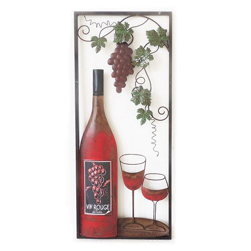 ''Wine With 2 Glasses'' Wall Art