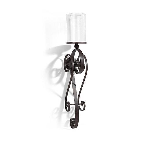 Studio Nova Metal Scroll Candle Wall Sconce