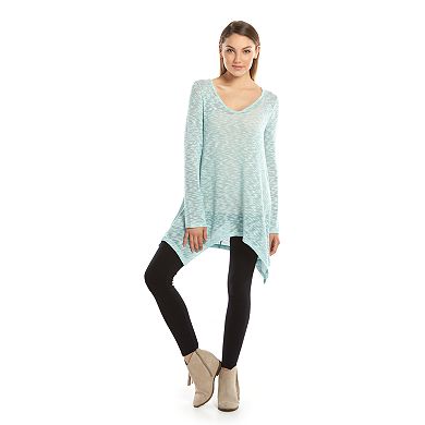 Juniors' Mudd® Knit Sharkbite Tunic Top